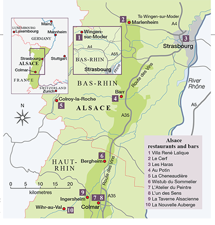 แผนที่ร้านอาหาร Alsace