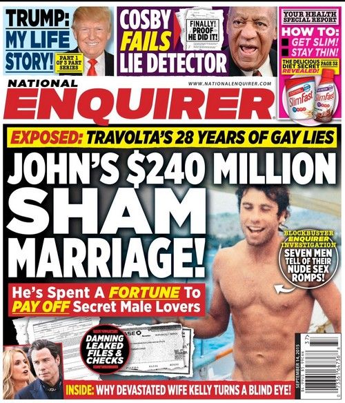 John Travolta 240 millioner dollar lurt ekteskap - utbetalinger til hemmelige mannlige elskere - Er Kelly Preston involvert?
