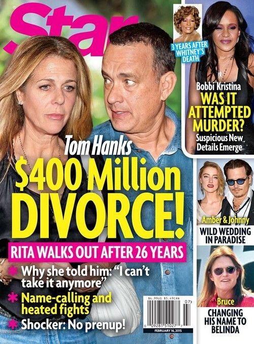 Tom Hanks și Rita Wilson Divorț: luptă peste 400 de milioane de dolari