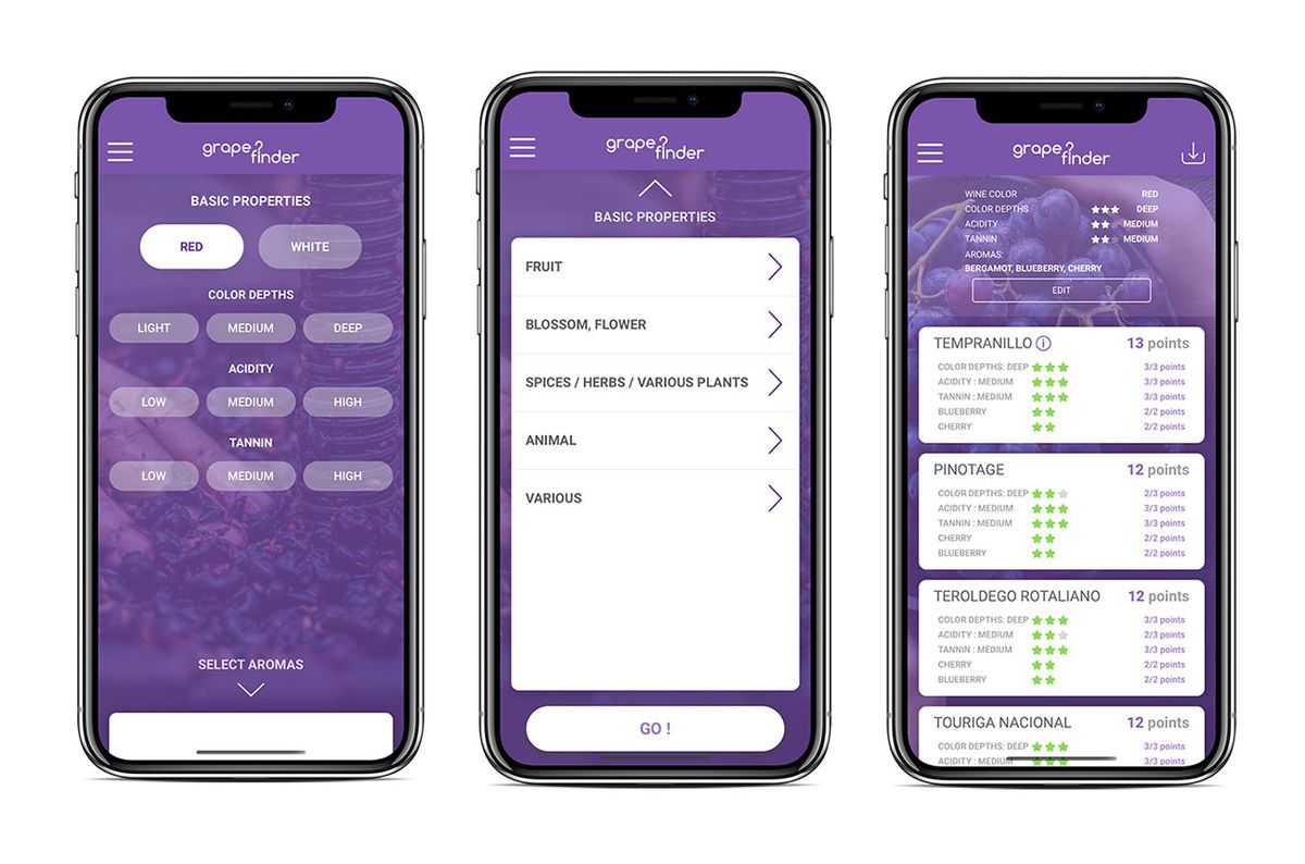 ద్రాక్ష? ఫైండర్ అనువర్తన తెరలు