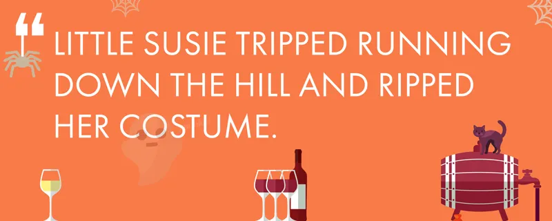 Mažoji Susie užkliuvo bėgdama nuo kalno ir nusiplėšė savo kostiumą – Chardonnay