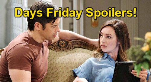 Spoilery Dnů našich životů: Pátek 13. srpna - Shawn táhne zbraň na Bena - Theo’s Cabin Discovery - Xander Sacrifices pro Gwen