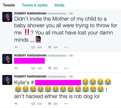 Rob Kardashian vuotaa Kylie Jennerin puhelinnumeron sen jälkeen, kun Kardashian -sisaret ovat nukahtaneet Blac Chynaan omasta vauvan suihkusta!