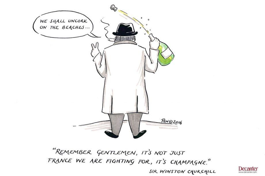 winston churchill, sebut harga wain, decanter