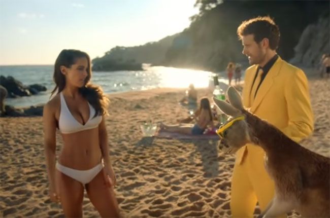 reklama z żółtym ogonem, super miska