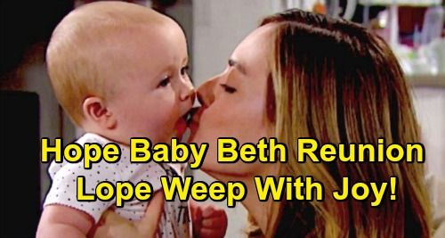 ది బోల్డ్ అండ్ ది బ్యూటిఫుల్ స్పాయిలర్స్: లియామ్ మరియు హోప్ వీప్ బేబీ బెత్ రీయూనియన్తో ఆనందంతో - స్టెఫీ స్టార్మ్ ముందు ప్రశాంతంగా ఉండండి