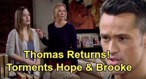 দ্য বোল্ড অ্যান্ড দ্য বিউটিফুল স্পয়লারস: থমাস রিটার্নস, টরমেন্টস হোপ এবং ব্রুক - ডগলাস 'ডেড' বাবার সাথে লড়াই করে