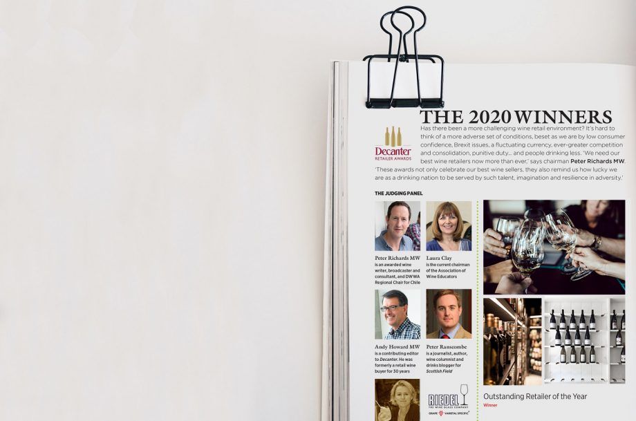Giải thưởng Nhà bán lẻ Decanter Kết quả năm 2020  r  nAustralia  u00a0 Chuyên gia của năm: The Vinorium  r  n Giải thưởng: Majestic Wine  r  nChuyên gia của năm: Hiệp hội rượu vang  r  n Khởi...