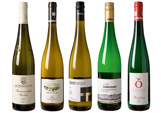 Κορυφαία πέντε καλύτερα Rieslings